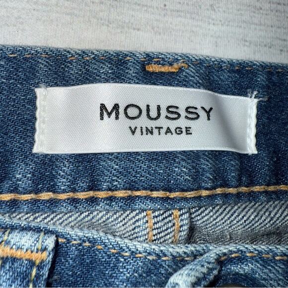 Moussy Vintage Jeans Size 24 Lindsay Skinny Cropped Jeans Light Blue Frayed Hem - Picture 7 of 11